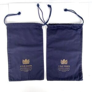 Cole Haan Shoe Dust Bags (2) Navy Blue American Classics Grand 360 Cotton 14 x 9